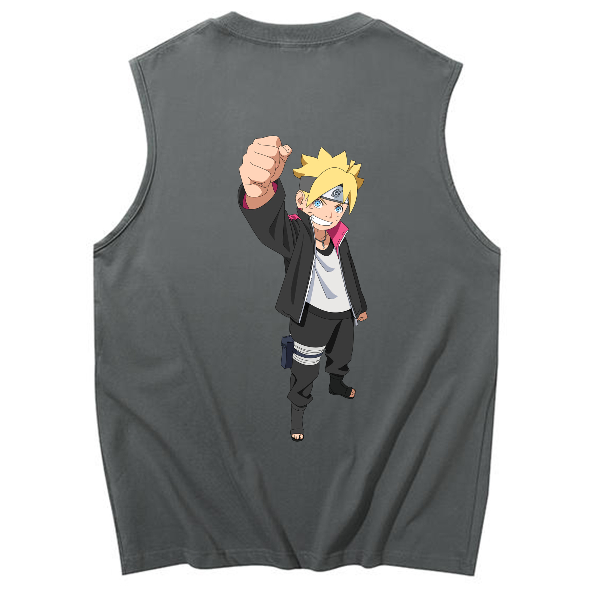 （画像用） NARUTO -ナルト- うずまき ボルト Uzumaki Boruto コットン100％タンクトップ（背面プリント）